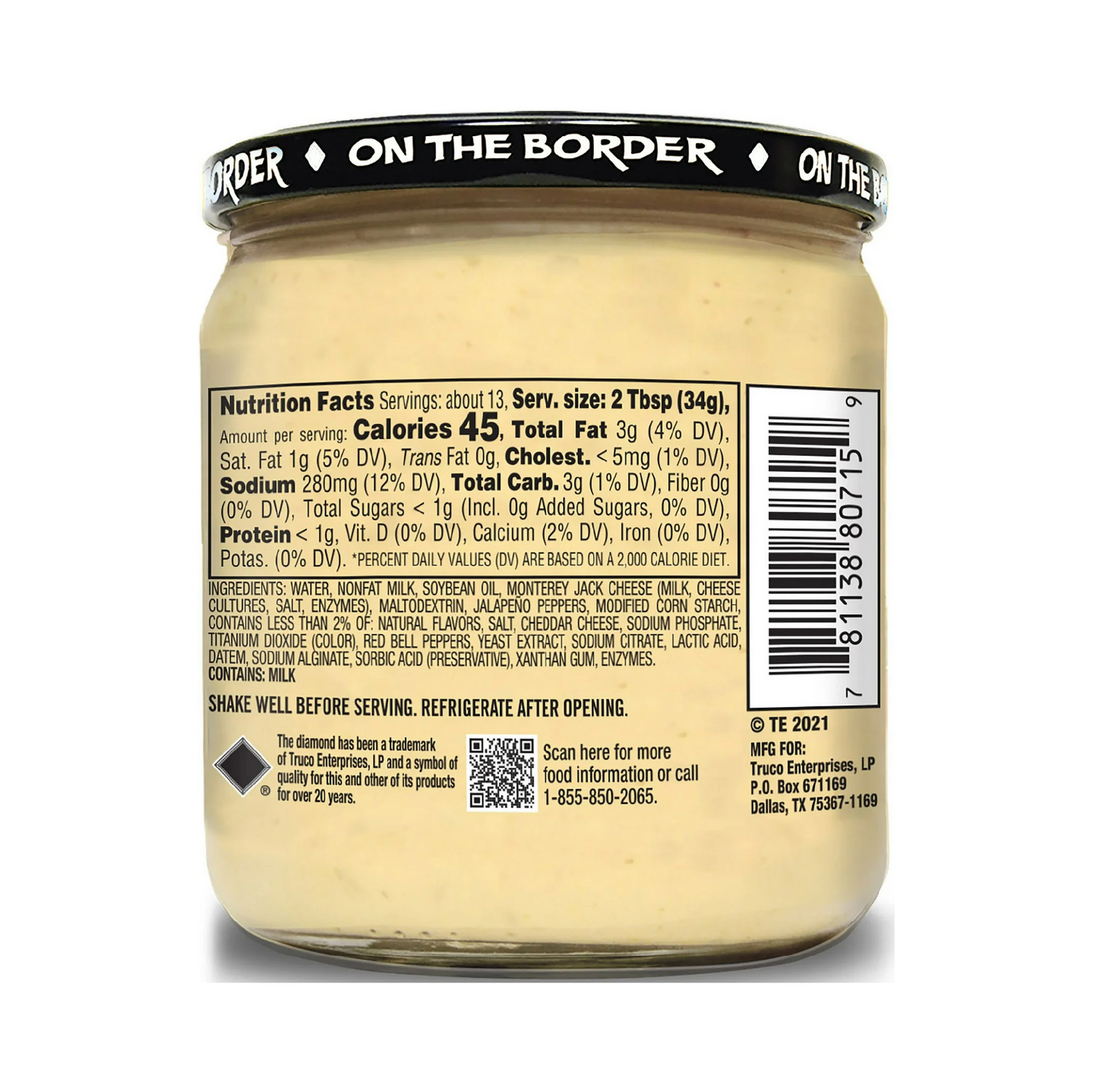 On the Border Monterey Jack Queso – 439 g