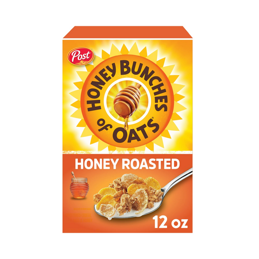 Post Honey Bunches of Oats Honey Roasted Breakfast Cereal – 340 g