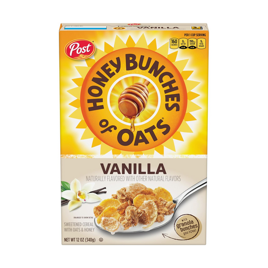 Post Honey Bunches of Oats Vanilla Breakfast Cereal – 340 g