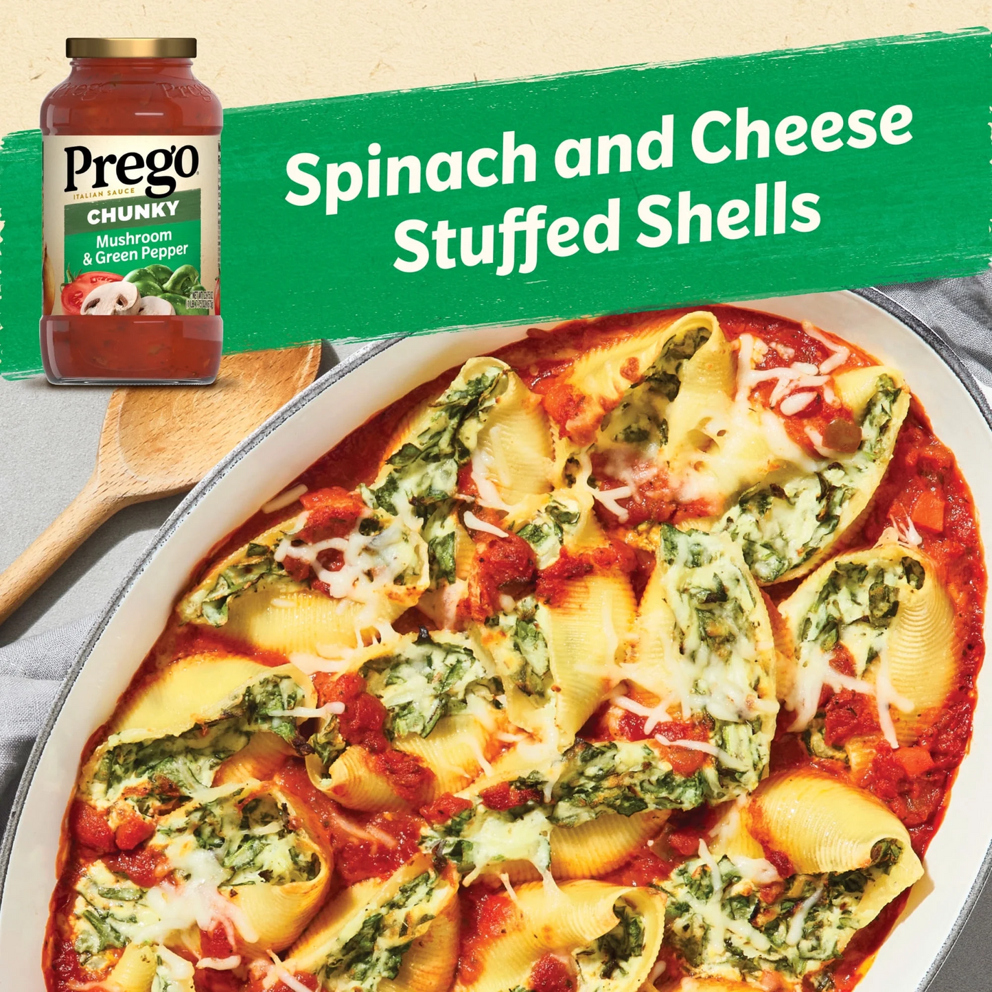 Prego Chunky Mushroom & Green Pepper Pasta Sauce – 673 g