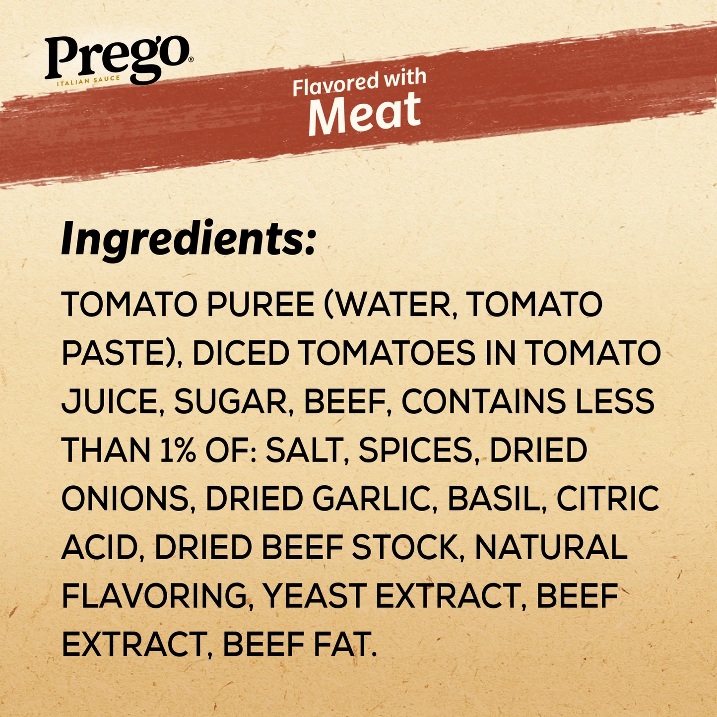 Prego Italian Tomato Pasta Sauce Flavored with Meat – 680 g