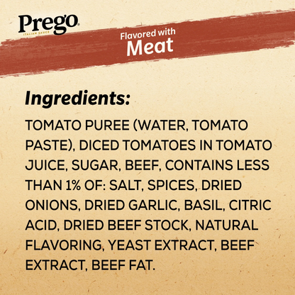 Prego Italian Tomato Pasta Sauce Flavored with Meat – 680 g