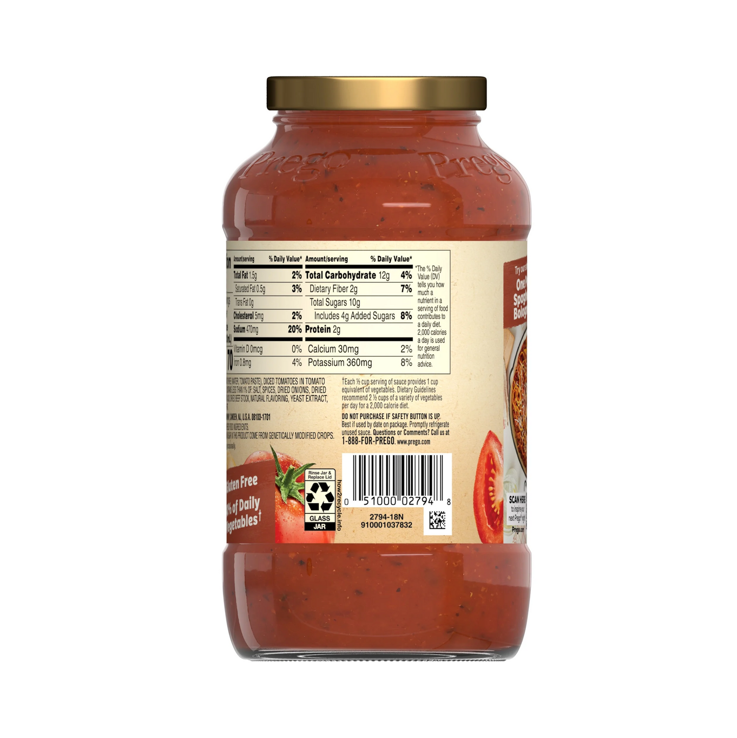 Prego Italian Tomato Pasta Sauce Flavored with Meat – 680 g