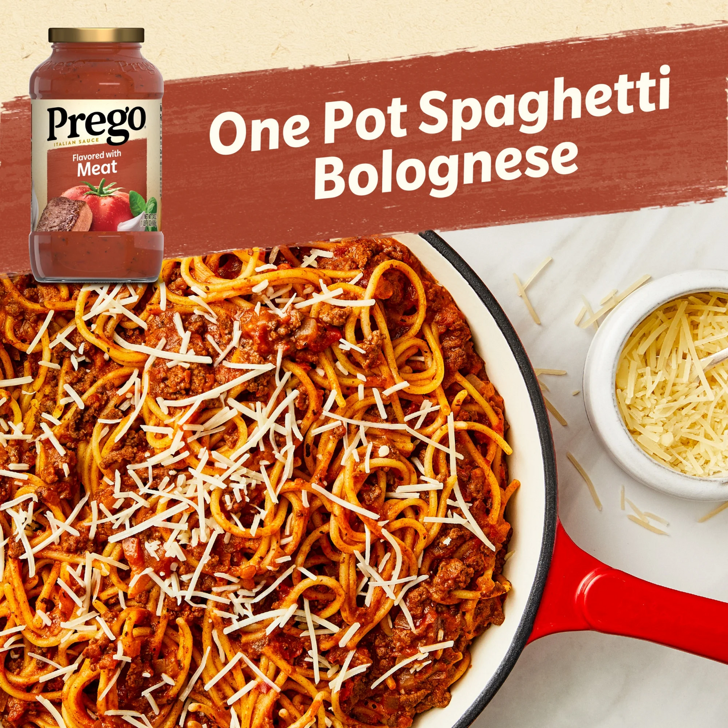 Prego Italian Tomato Pasta Sauce Flavored with Meat – 680 g