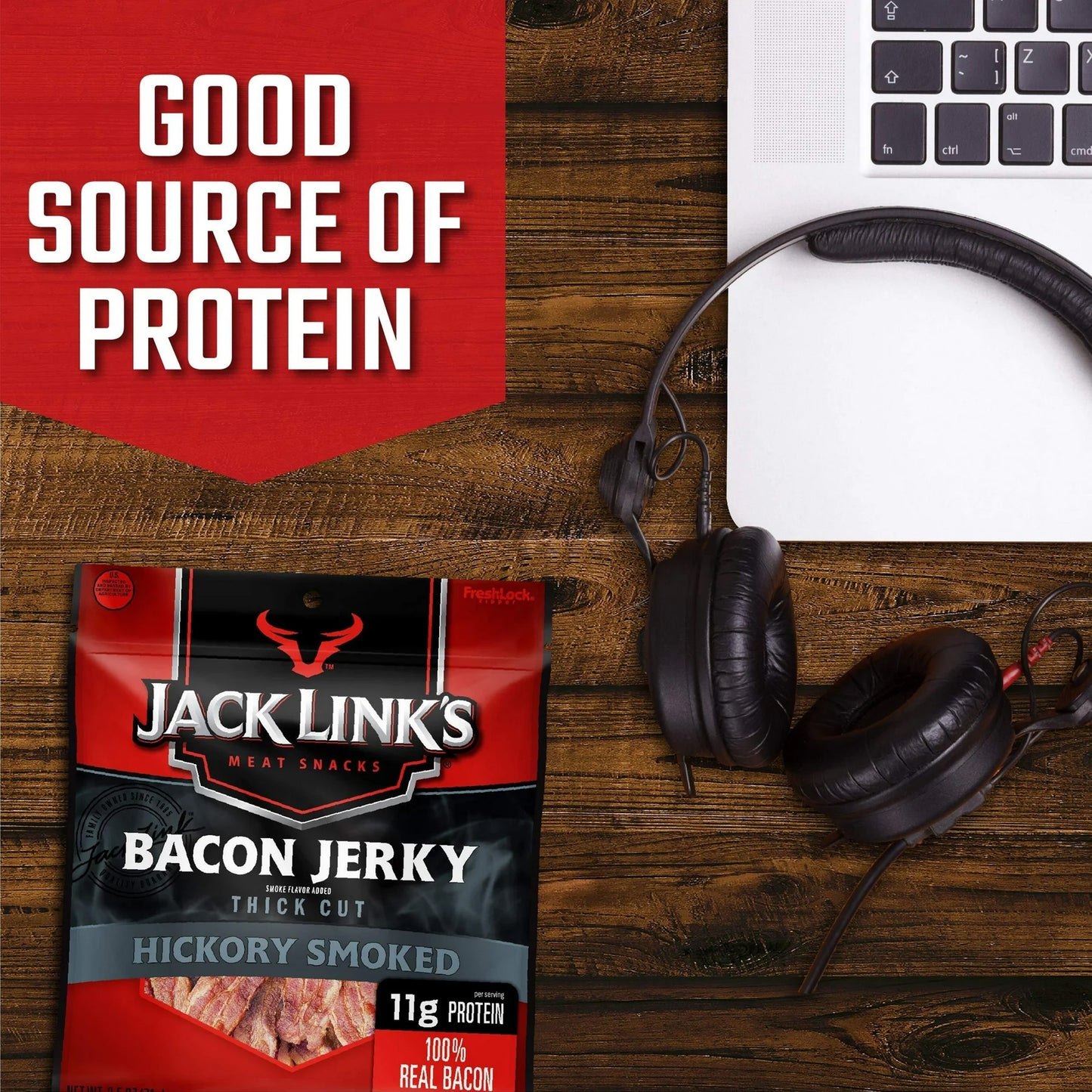 Jack Link's Thick Cut Hickory Smoked Bacon Jerky – 81 g