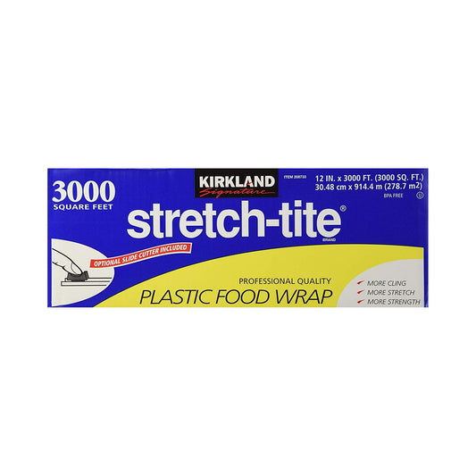 Kirkland Stretch-Tite Plastic Food Wrap 12 in x 3000 ft