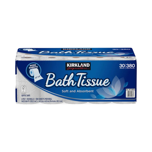 Kirkland Signature 2-ply Bath Tissue – 380 Sheets, 30 ct