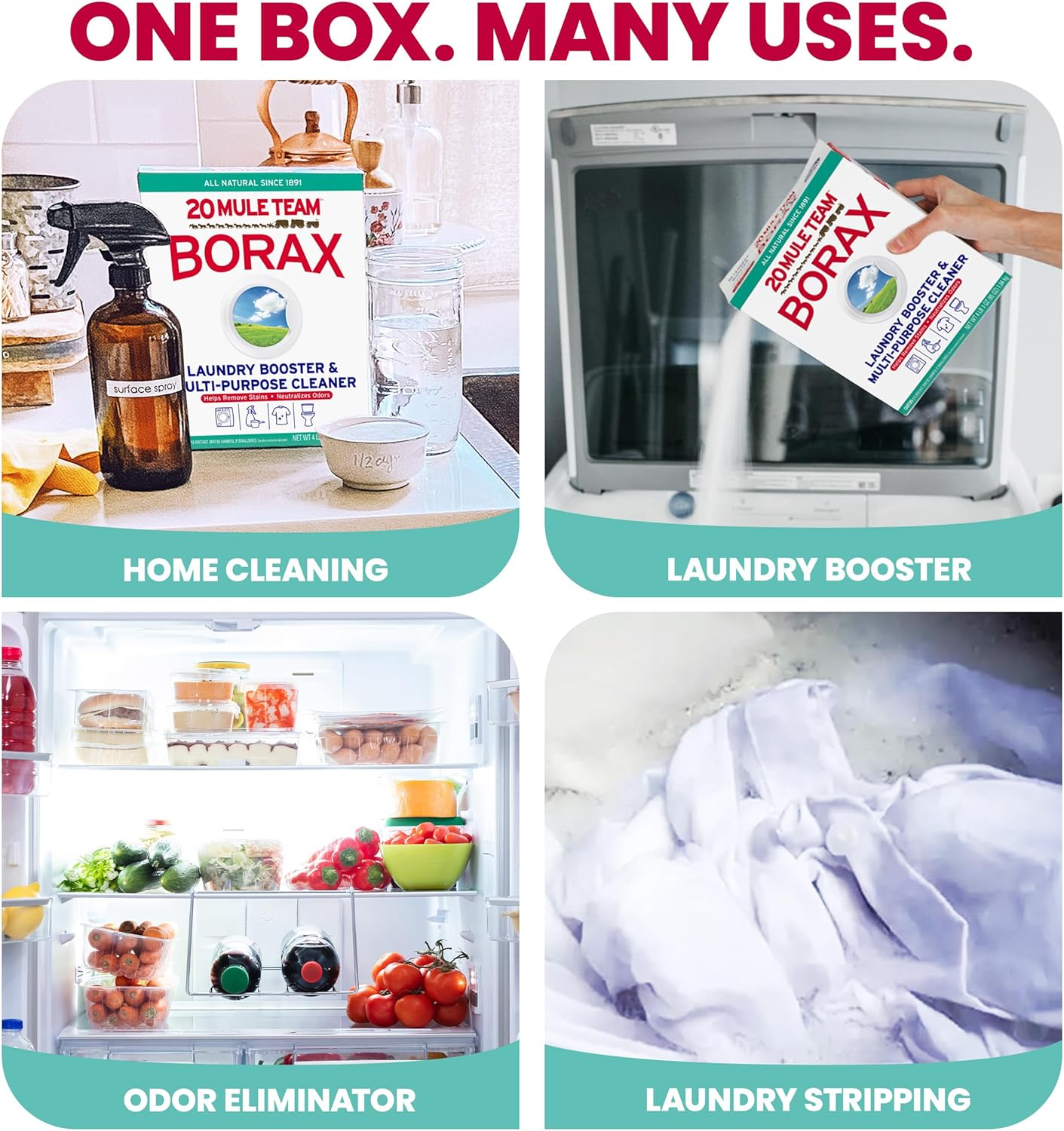20 Mule Team Borax Laundry Detergent Booster & Multi-Purpose Household Cleaner – 1.84 kg
