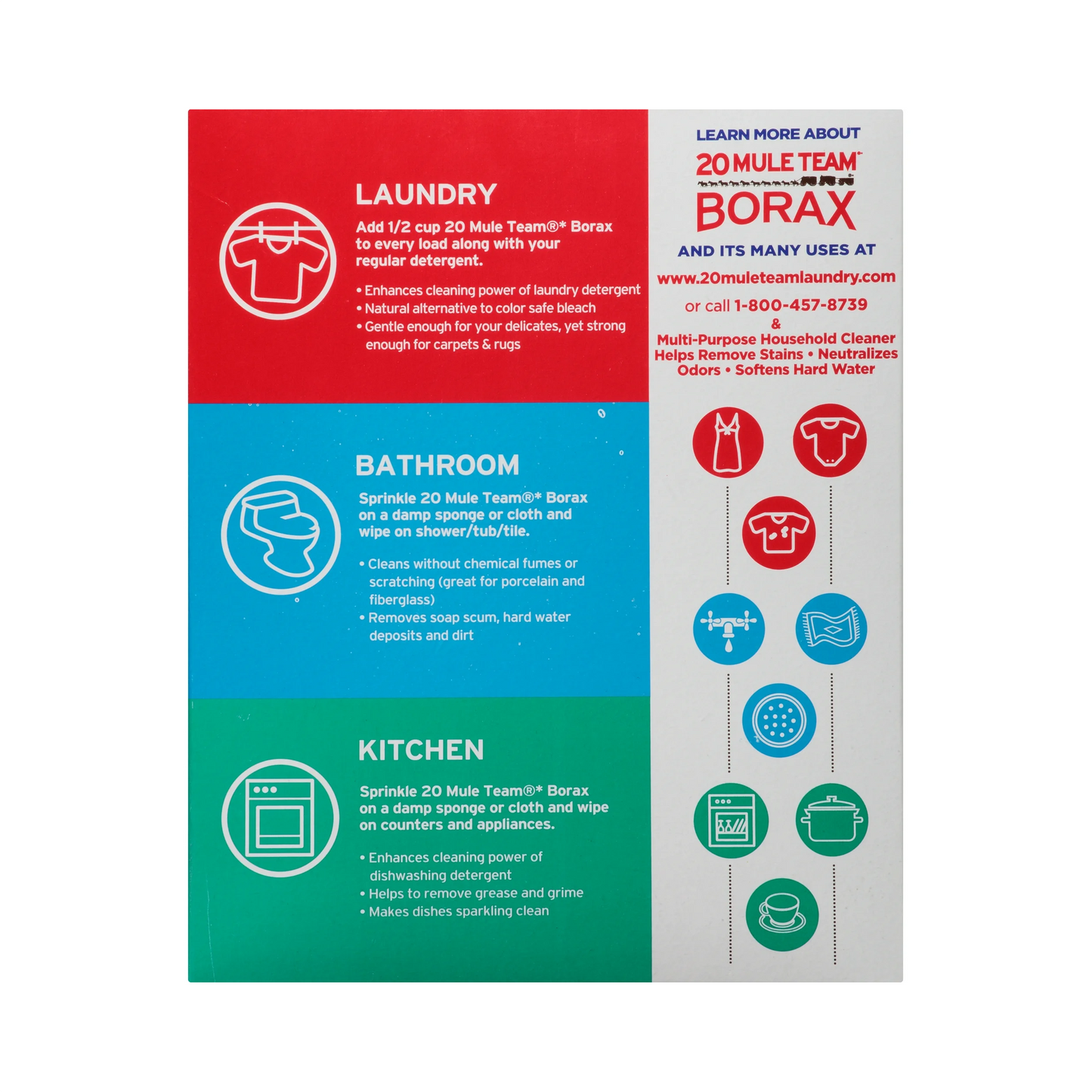 20 Mule Team Borax Laundry Detergent Booster & Multi-Purpose Household Cleaner – 1.84 kg