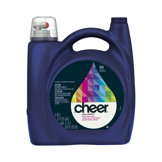 Cheer Stay Colorful Liquid Laundry Detergent, Fresh Clean Scent – 4.43 L