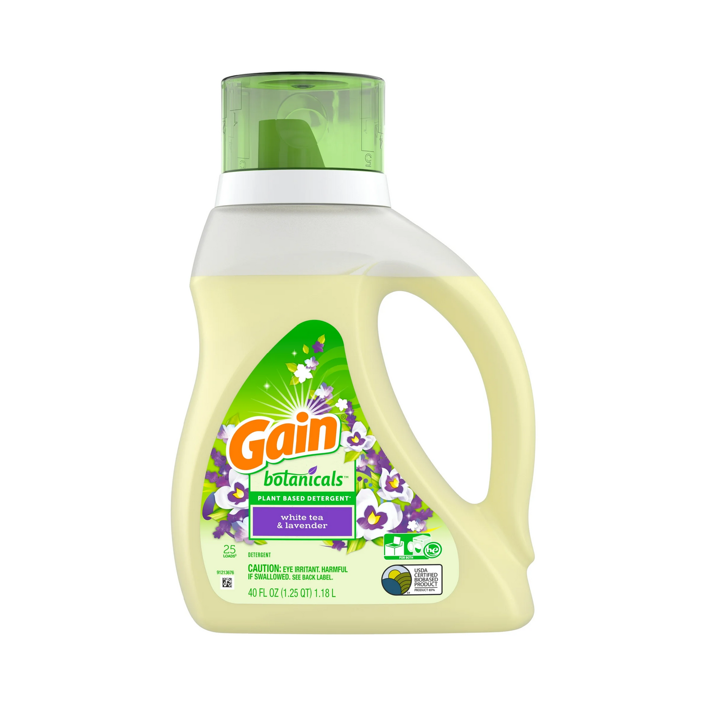 Gain Botanicals Plant Based Laundry Detergent, White Tea & Lavender Scent – 1.18 L