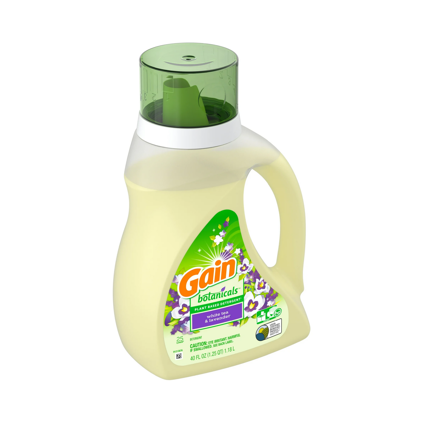 Gain Botanicals Plant Based Laundry Detergent, White Tea & Lavender Scent – 1.18 L