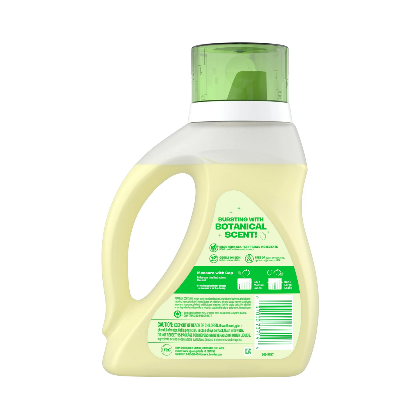 Gain Botanicals Plant Based Laundry Detergent, White Tea & Lavender Scent – 1.18 L