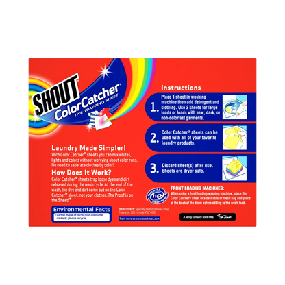 Shout Color Catcher Laundry Dye-Trapping Sheets – 24 ct