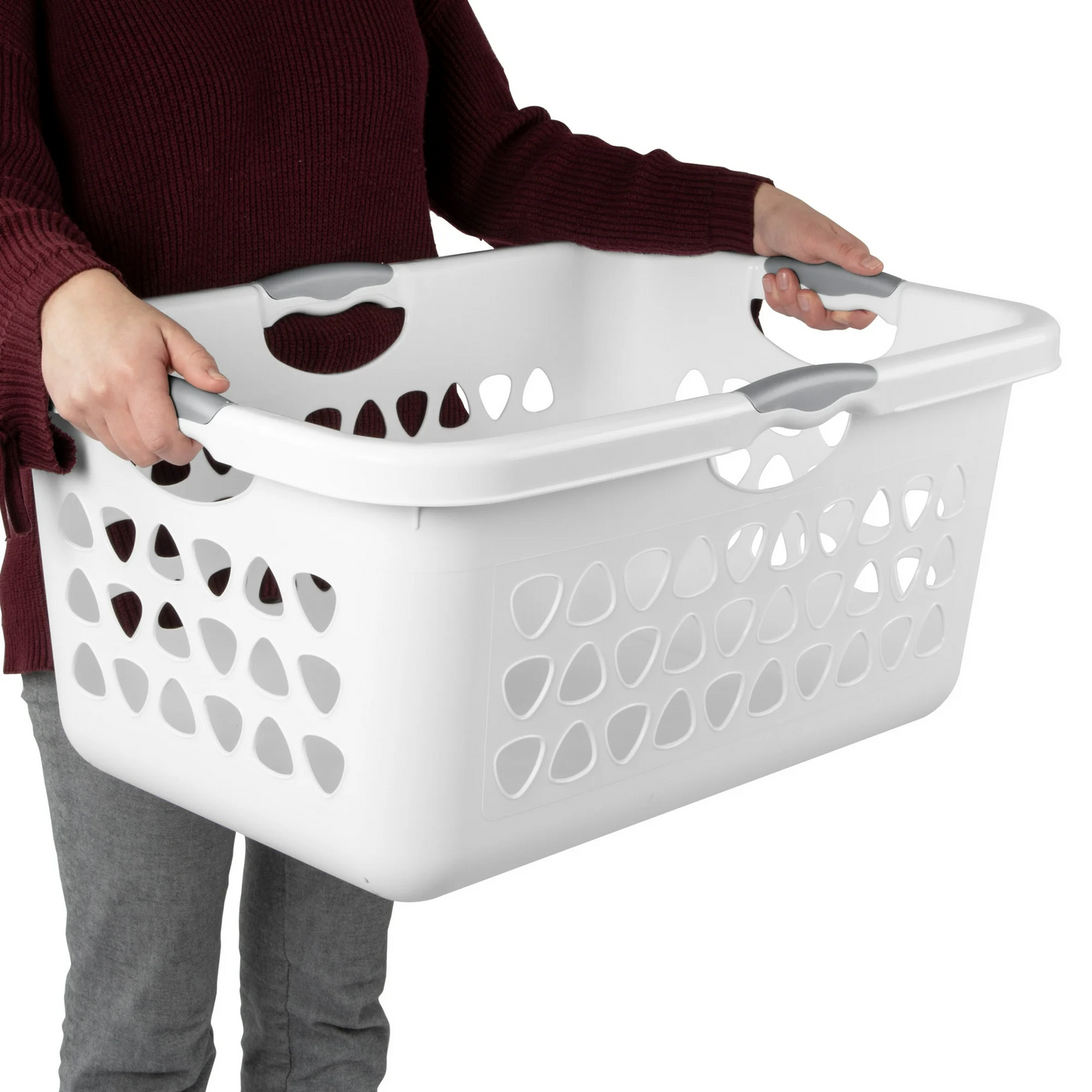 Sterilite Ultra Laundry Basket, White – 71 L