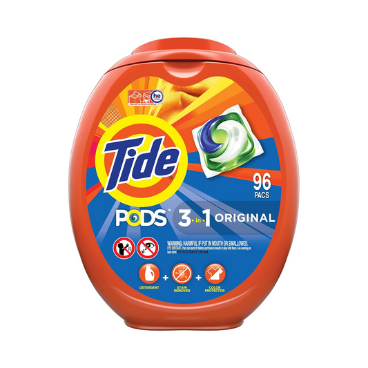 Tide Pods 3-in-1 Laundry Detergent Pacs, Original Scent – 96 ct