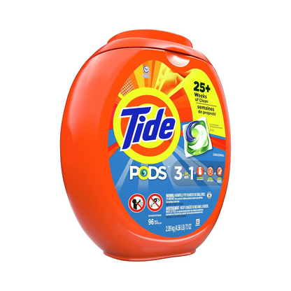 Tide Pods 3-in-1 Laundry Detergent Pacs, Original Scent – 96 ct