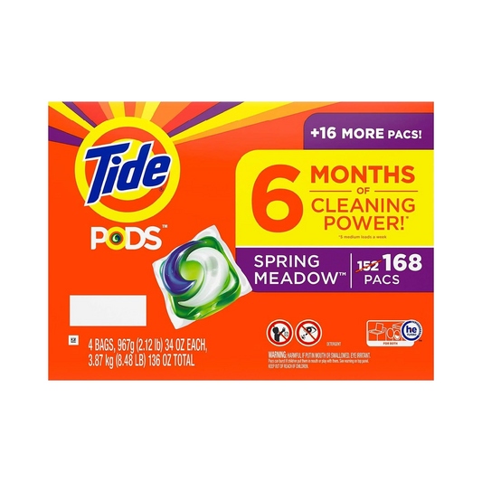 Tide Pods Laundry Detergent Pacs, Spring Meadow Scent – 168 ct