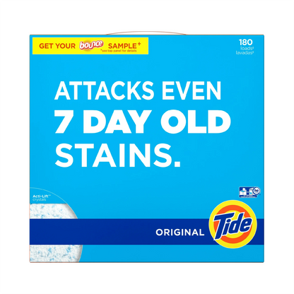 Tide Powder Laundry Detergent, Original Scent – 7.2 kg, 180 loads