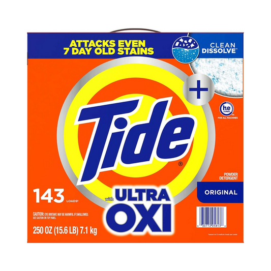 Tide + Ultra Oxi Powder Laundry Detergent, Original Scent – 7.1 kg, 143 loads