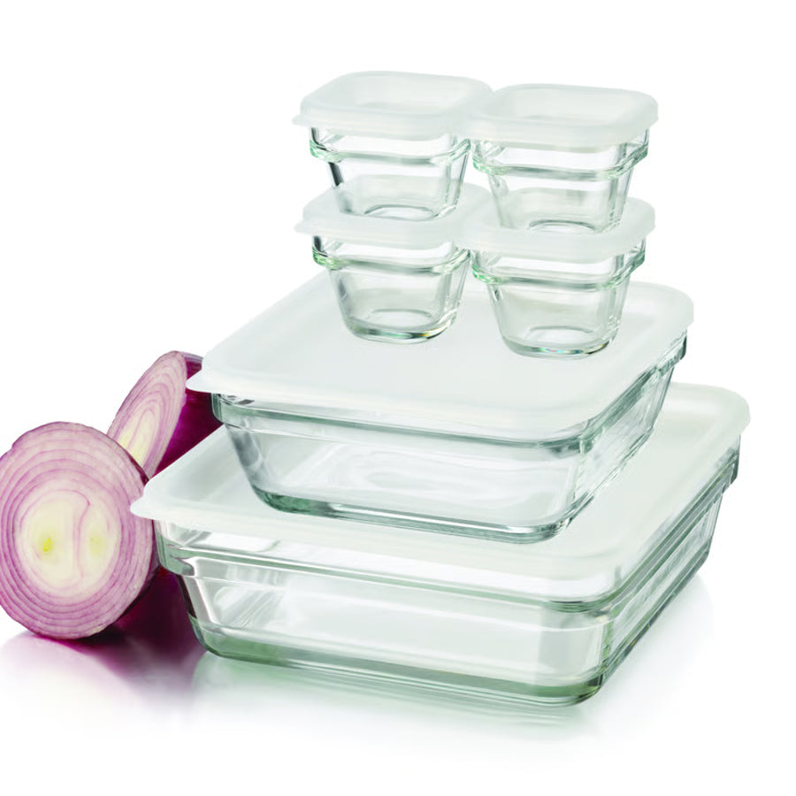 Libbey Save'n Store 6 Glass Bowls w/ Lids