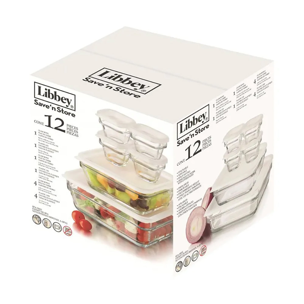 Libbey Save'n Store 6 Glass Bowls w/ Lids