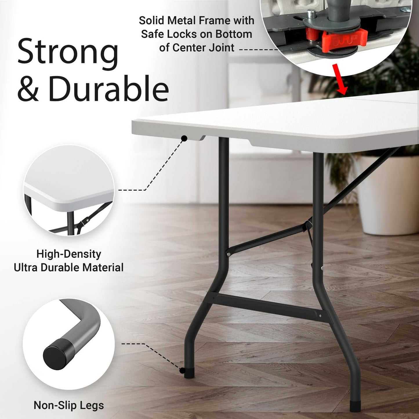 Lifetime 6ft Folding Table 30"W