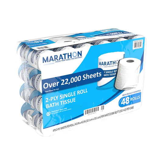 Marathon 2-ply Bath Tissue – 470 sheets, 48 ct
