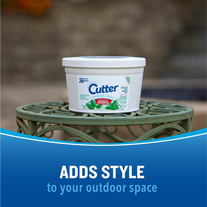 Cutter Outdoor Candle, Citronella and Mint Scent – 311 g