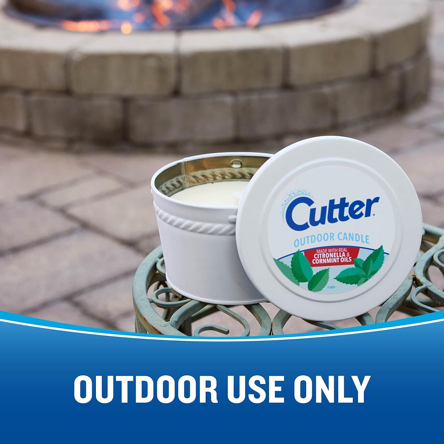 Cutter Outdoor Candle, Citronella and Mint Scent – 311 g