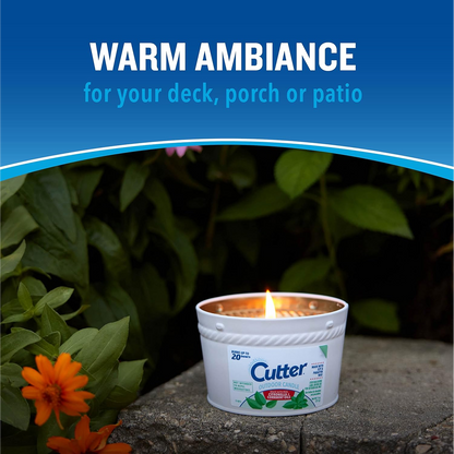 Cutter Outdoor Candle, Citronella and Mint Scent – 311 g