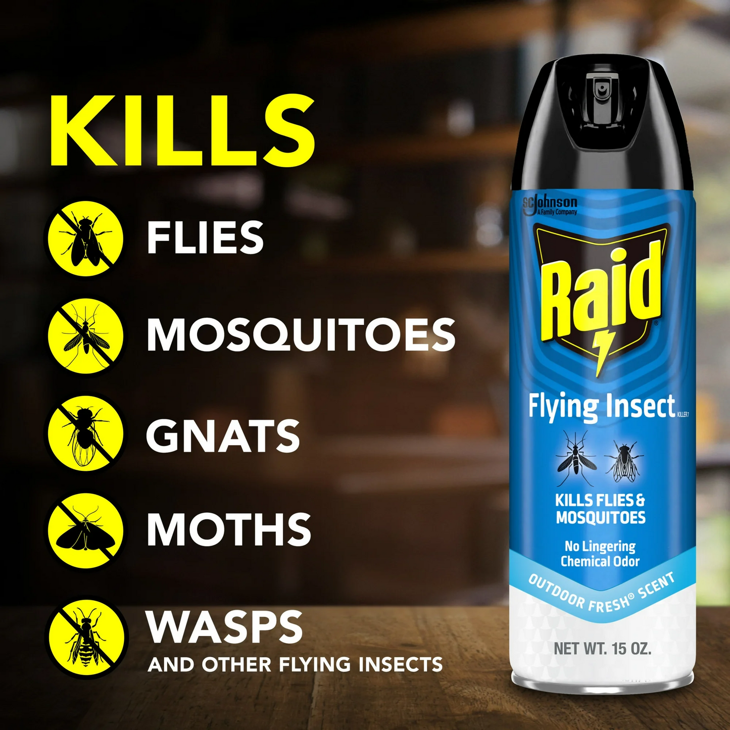 Raid Flying Insect Killer, Outdoor Fresh Scent – 425 g