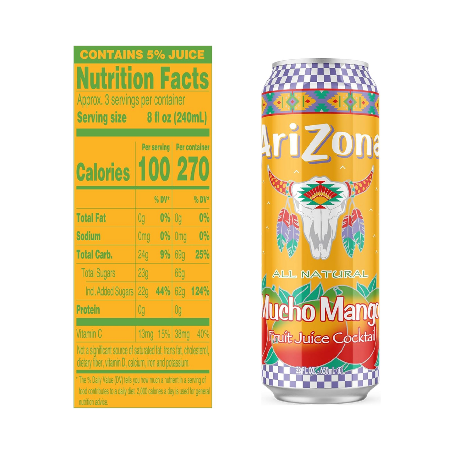 AriZona Mucho Mango Juice Cocktail – 650 mL
