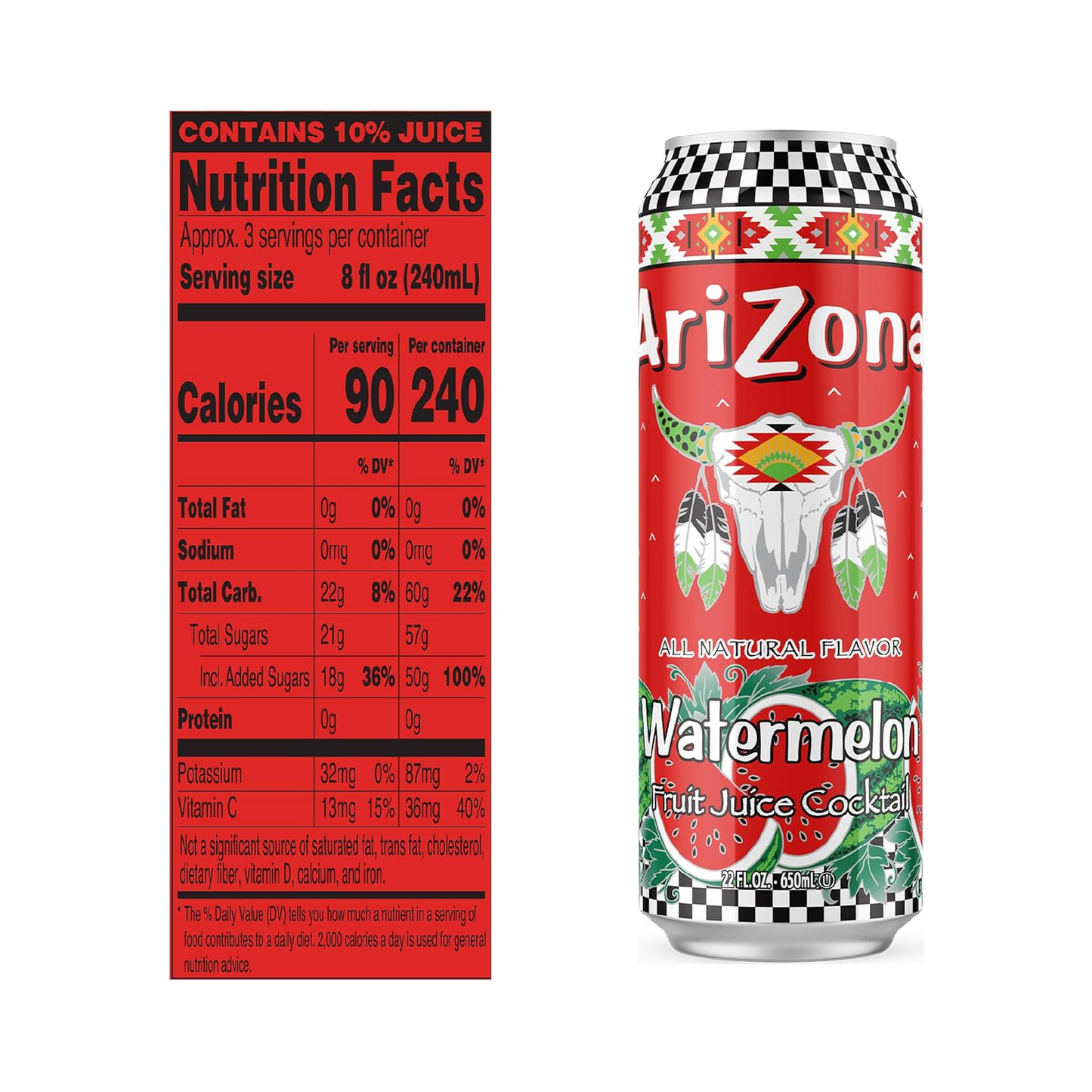 AriZona Watermelon Juice Cocktail – 650 mL