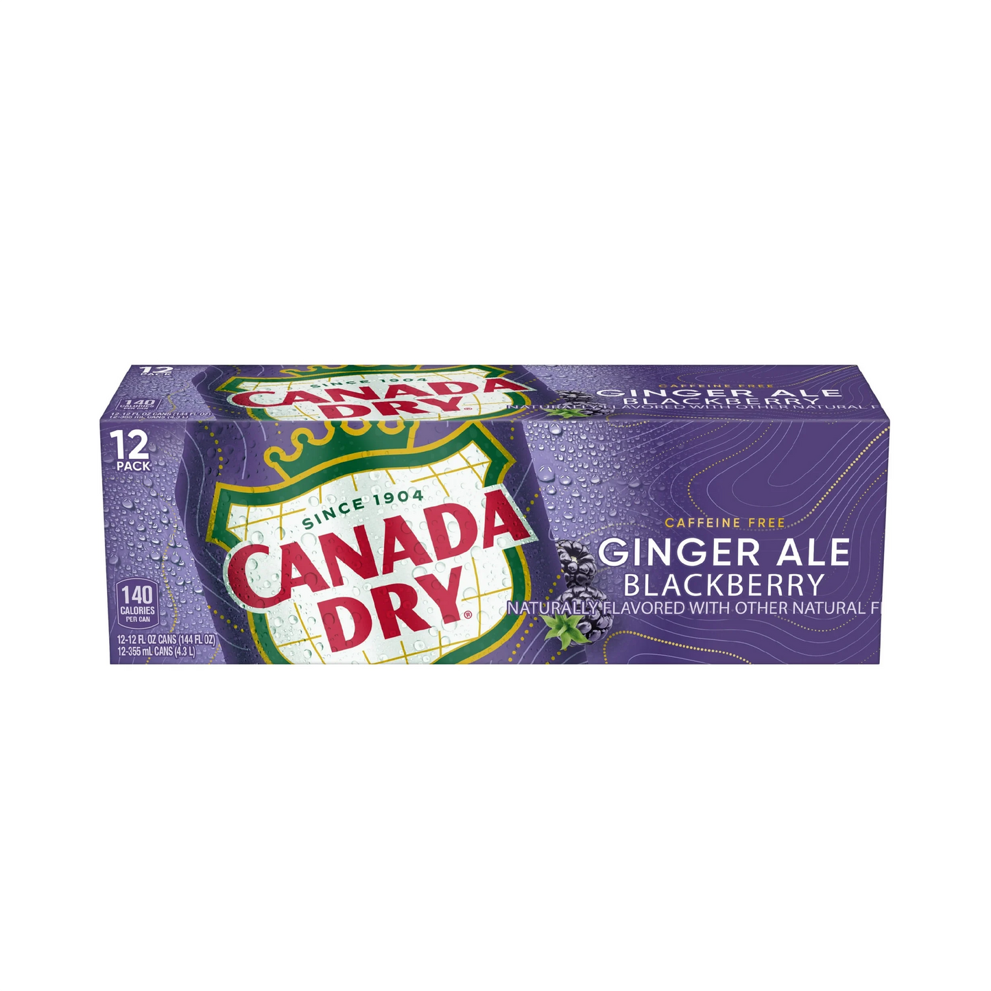 Canada Dry Blackberry Ginger Ale – 355 mL, 12 ct