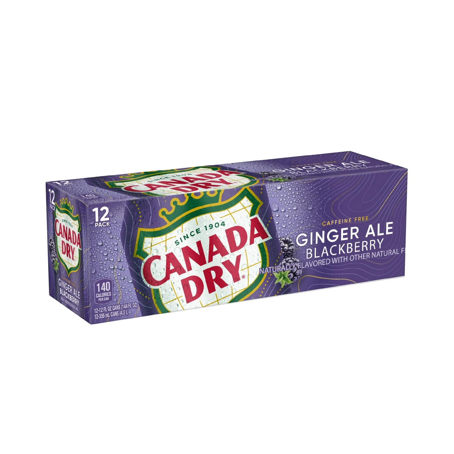 Canada Dry Blackberry Ginger Ale – 355 mL, 12 ct