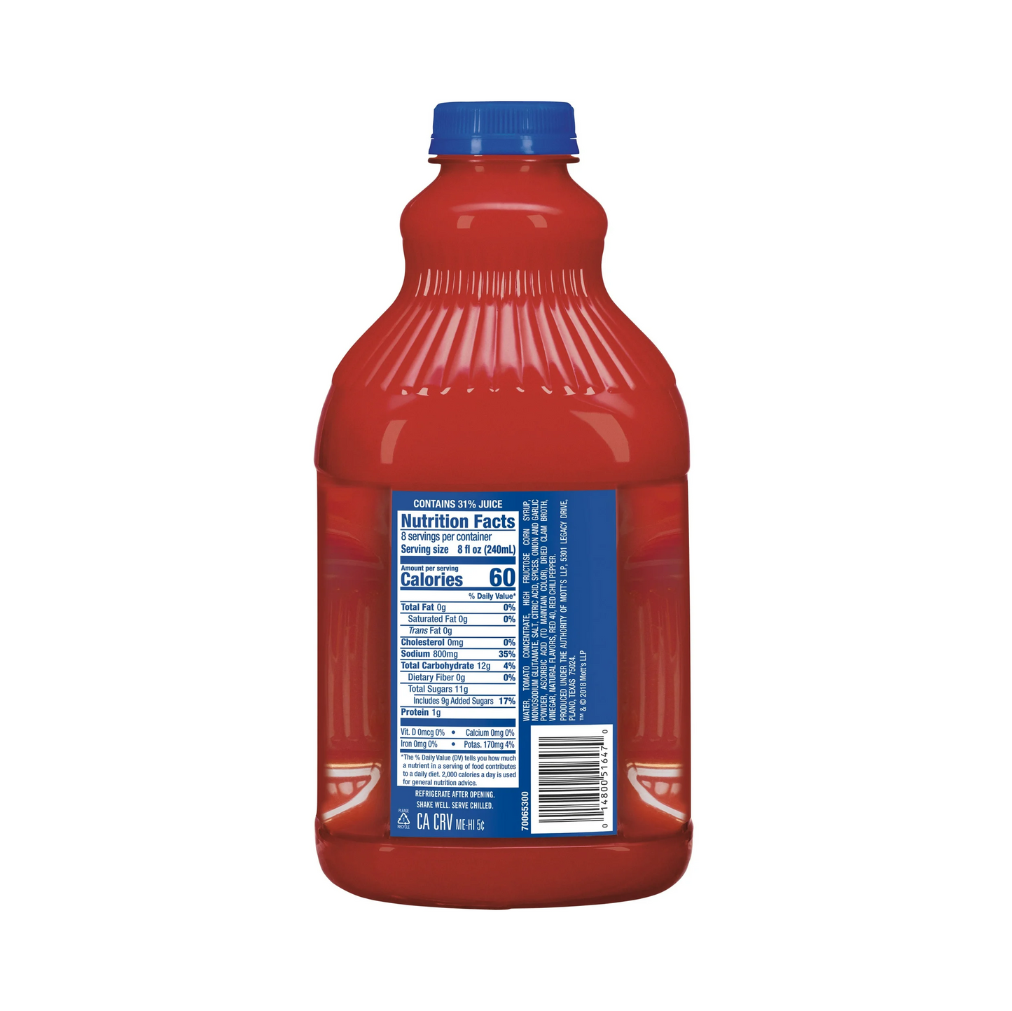 Clamato Original Tomato Cocktail Mixer – 1.89 L