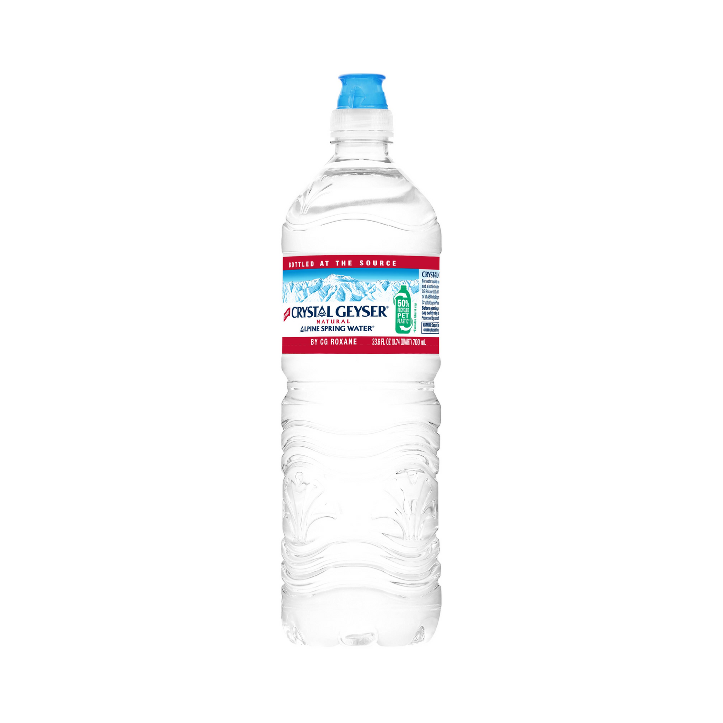 Crystal Geyser Alpine Spring Water with Sports Cap – 700 mL