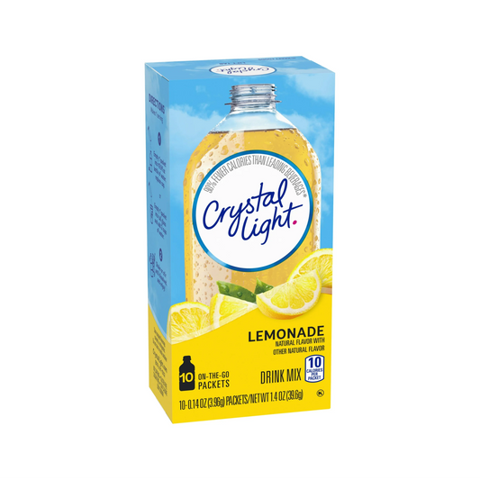 Crystal Light Lemonade Flavored Powdered Drink Mix – 10 ct