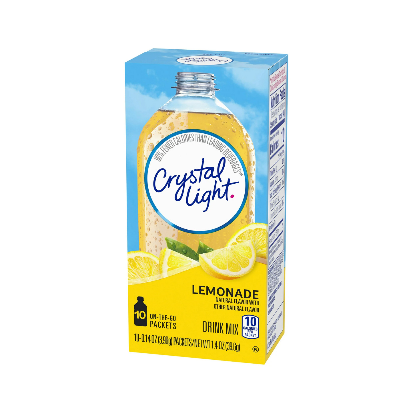 Crystal Light Lemonade Flavored Powdered Drink Mix – 10 ct