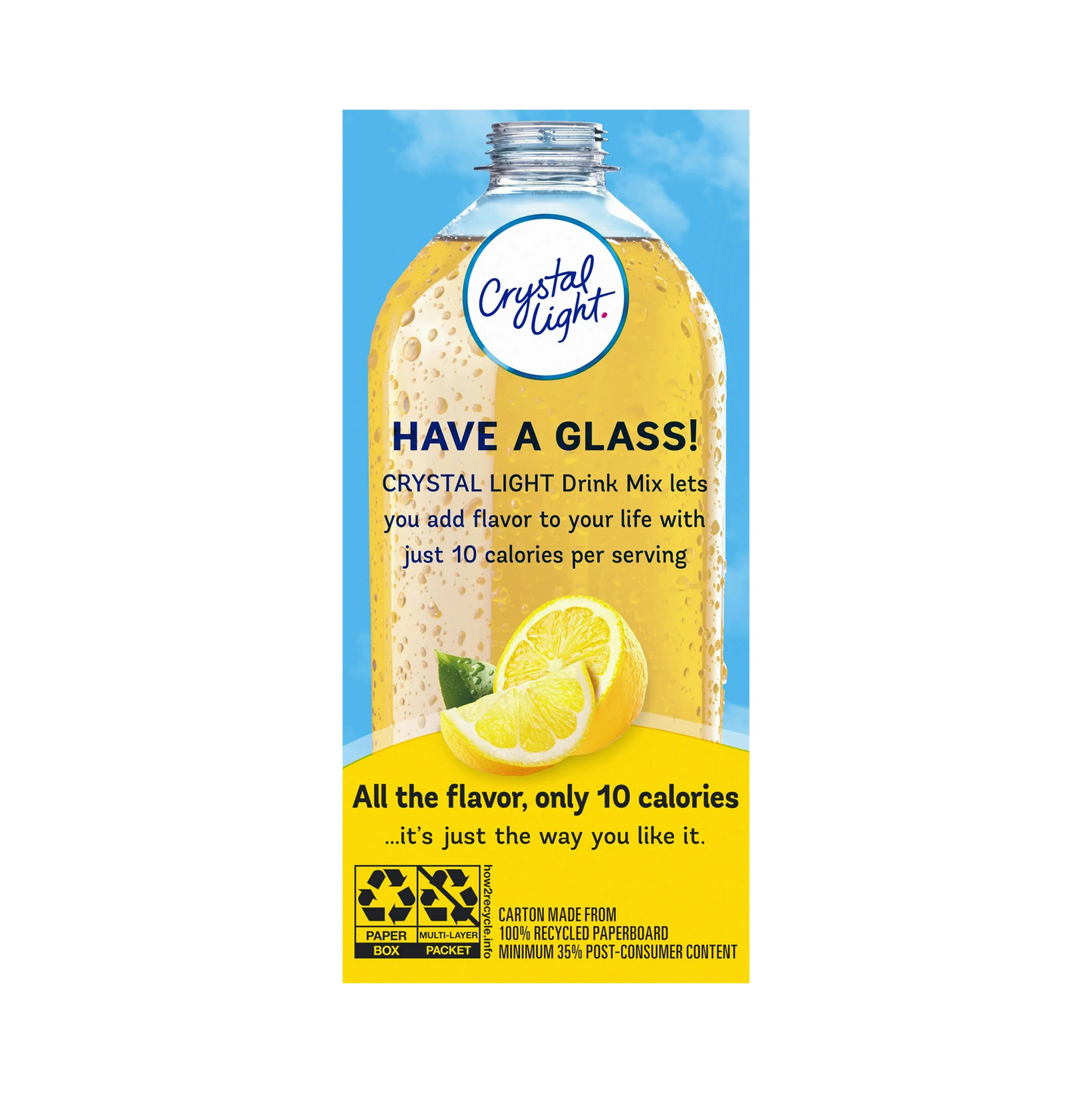 Crystal Light Lemonade Flavored Powdered Drink Mix – 10 ct