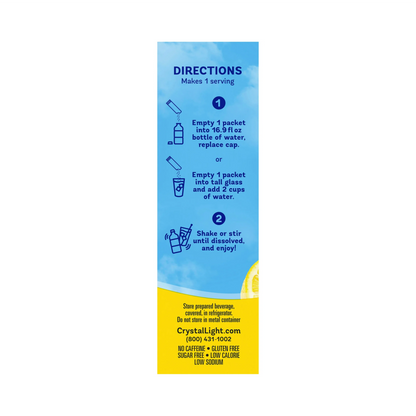 Crystal Light Lemonade Flavored Powdered Drink Mix – 10 ct