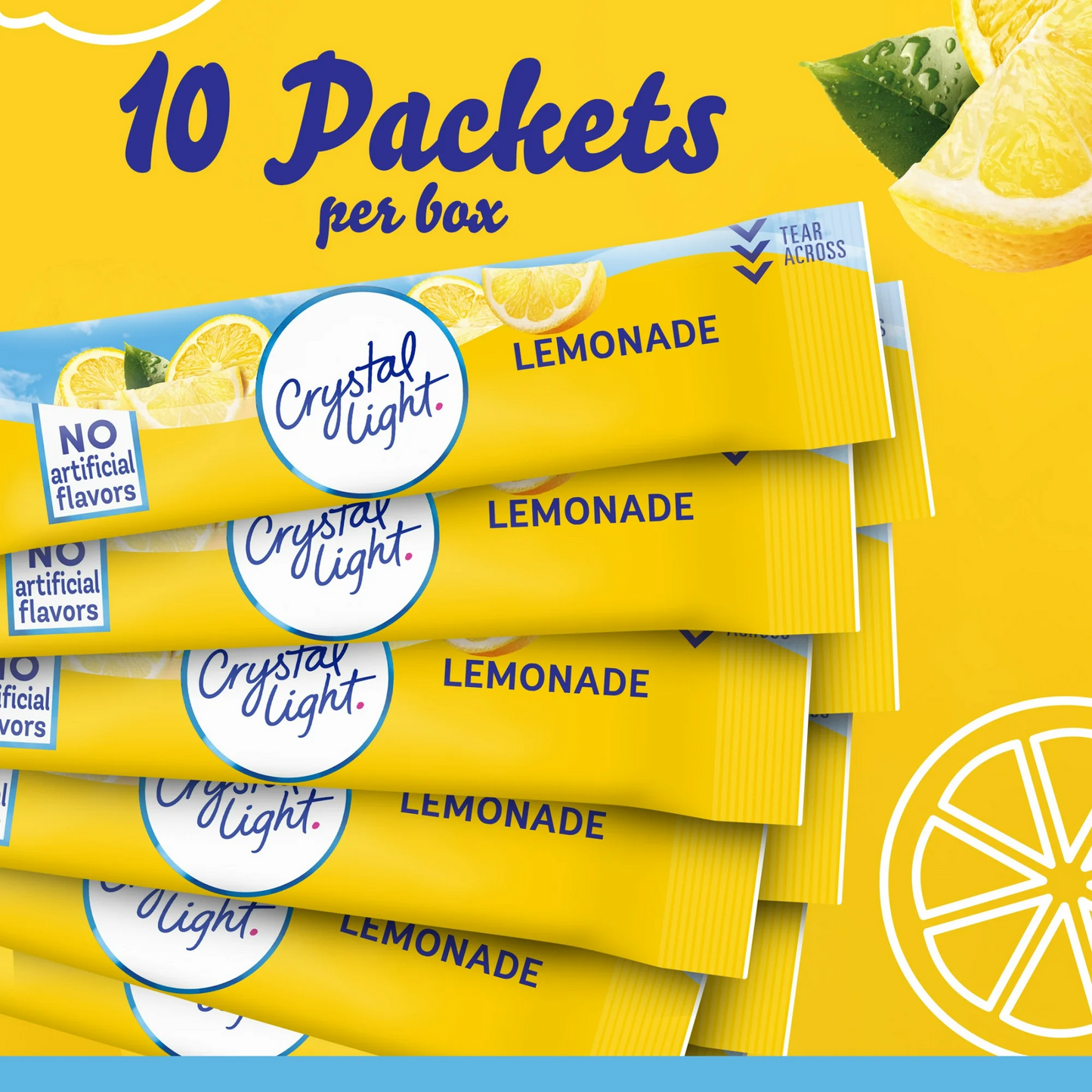 Crystal Light Lemonade Flavored Powdered Drink Mix – 10 ct