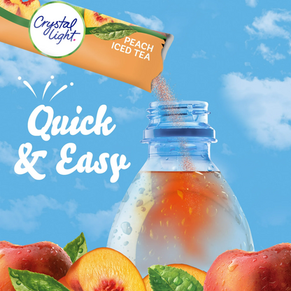 Crystal Light Peach Iced Tea Flavored Powdered Drink Mix – 10 ct
