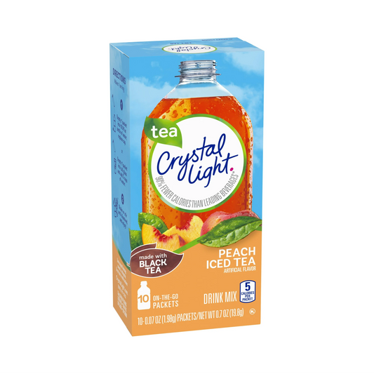 Crystal Light Peach Iced Tea Flavored Powdered Drink Mix – 10 ct