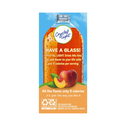 Crystal Light Peach Iced Tea Flavored Powdered Drink Mix – 10 ct