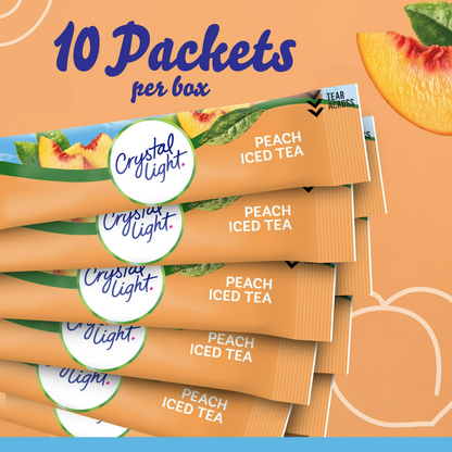 Crystal Light Peach Iced Tea Flavored Powdered Drink Mix – 10 ct