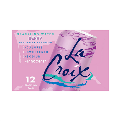 LaCroix Berry Flavored Sparkling Water – 355 mL, 12 ct