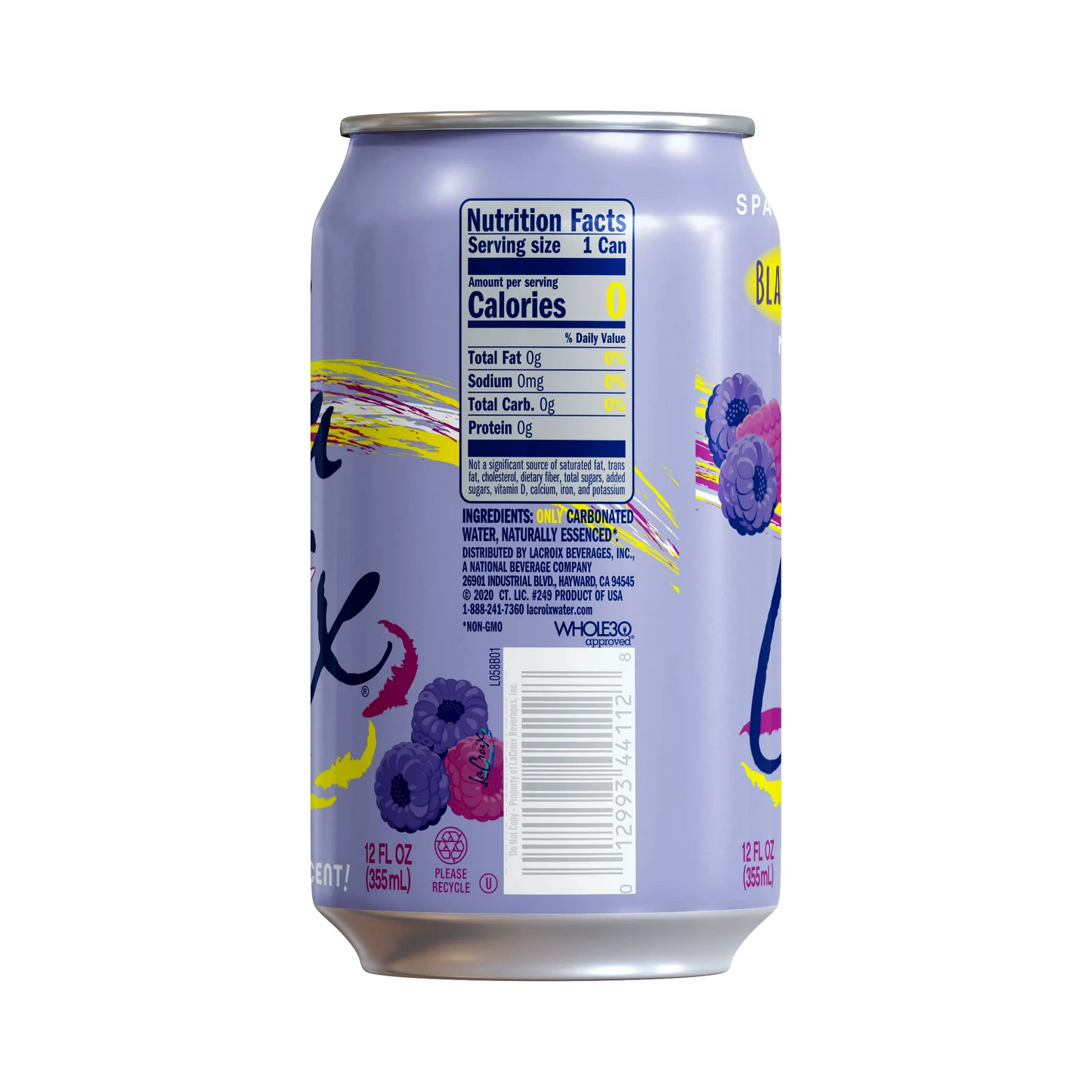 LaCroix Black Razz Berry Flavored Sparkling Water – 355 mL