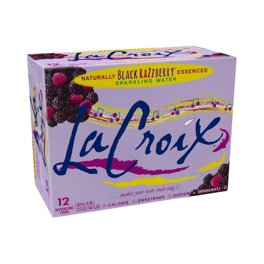 LaCroix Black Razz Berry Flavored Sparkling Water – 355 mL, 12 ct